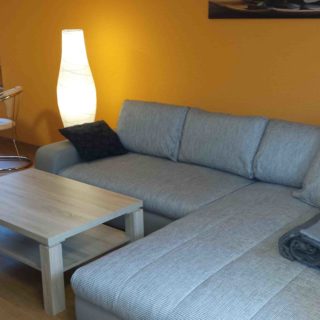 Ferienwohnung Cospudener See - Schollbach -Wohnzimmer mit Schlafcouch